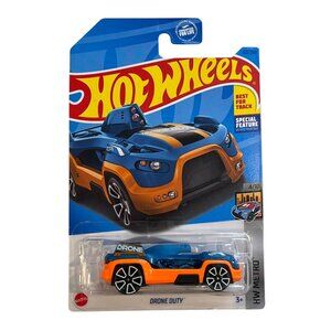 Hot Wheels Drone Duty HW Metro 2024 Blue Orange SUV 1:64 Diecast Car
